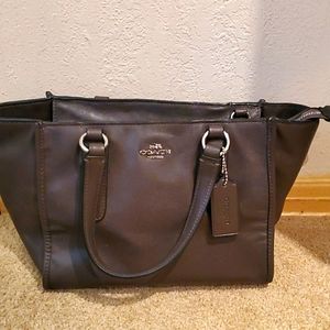 Coach leather mini Crosby mink